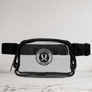 NEW Lululemon Everywhere Belt Bag 1L Clear/Black *LOGO - Concert Sporting Events